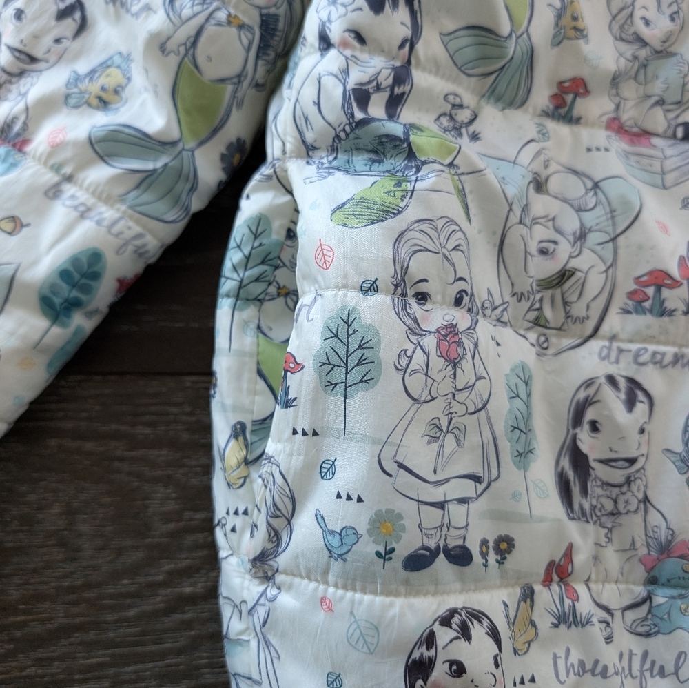 Disney Animators’ Collection Lightweight Puffy Jacket Size 7/8 - Picture 3 of 8